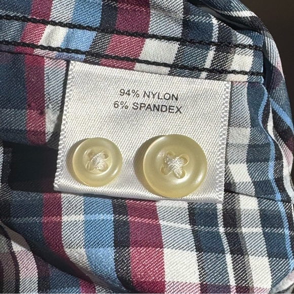 Peter Millar Summer Comfort Long Sleeve Checkered Plaid Lightweight Shirt sz L - Picture 4 of 4